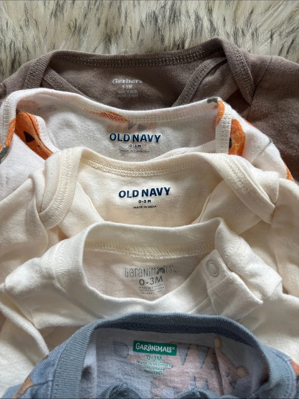 0-3M 11 Baby Boy Long Sleeve Onesies & Pants Bundle